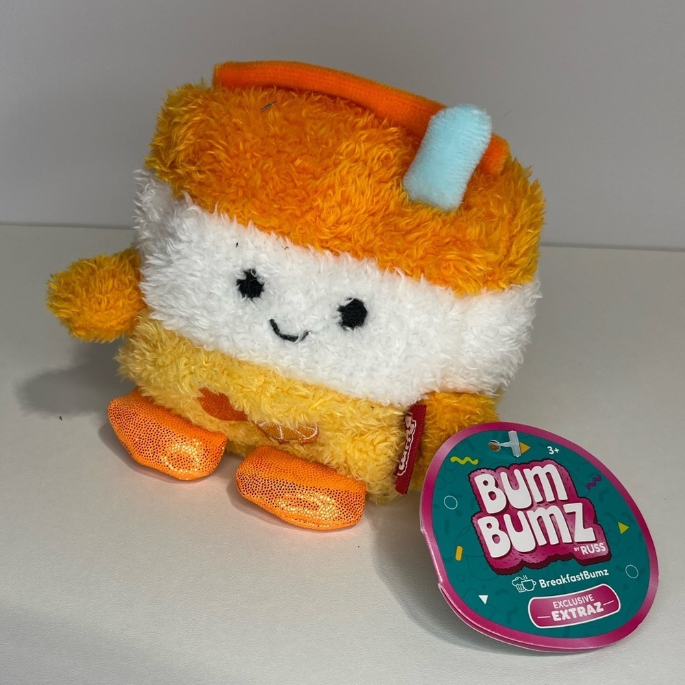 🍊NEW Bum Bumz James the Orange Juice Plush Toy 4.5"